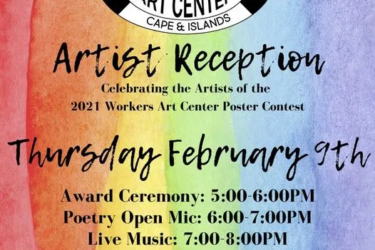 photo of the flyer for the artist reception event